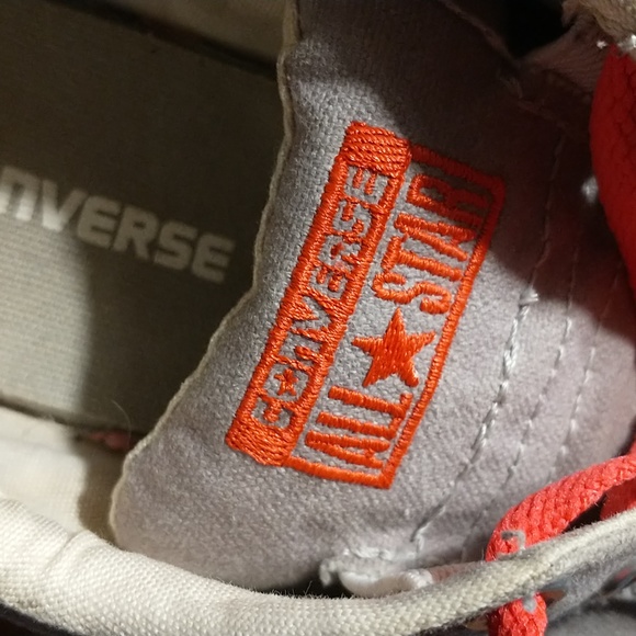 Converse girls size 4 Chuck Taylor All Star gray casual sneaker shoe log… - Picture 8 of 10